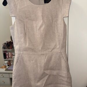 J. Crew Sleeveless Sheath Dress in Light Beige